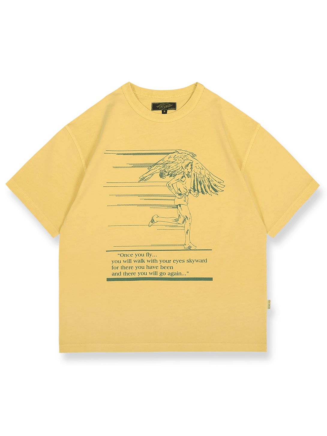 1980 Running Race バティックアメリカンプリントオーバーサイズ半袖Tシャツ正面展示