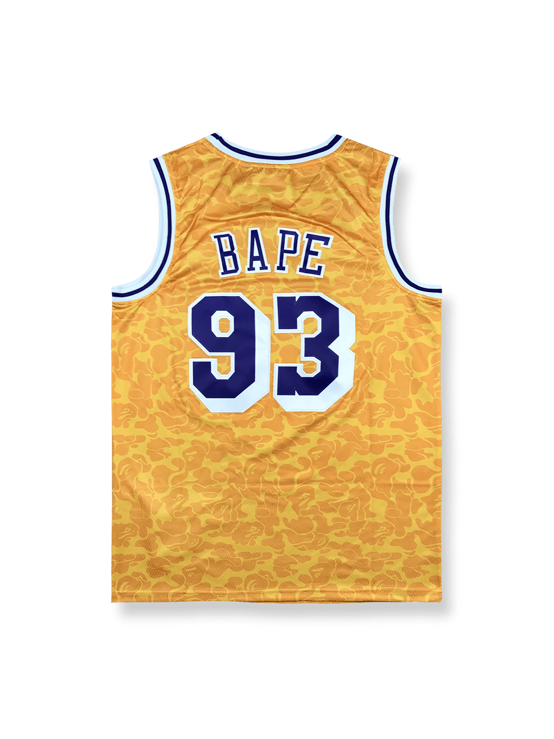 製品画像: 1996-97 ロサンゼルス・レイカーズ A Bathing Ape コラボ 30番ユニフォーム反面図