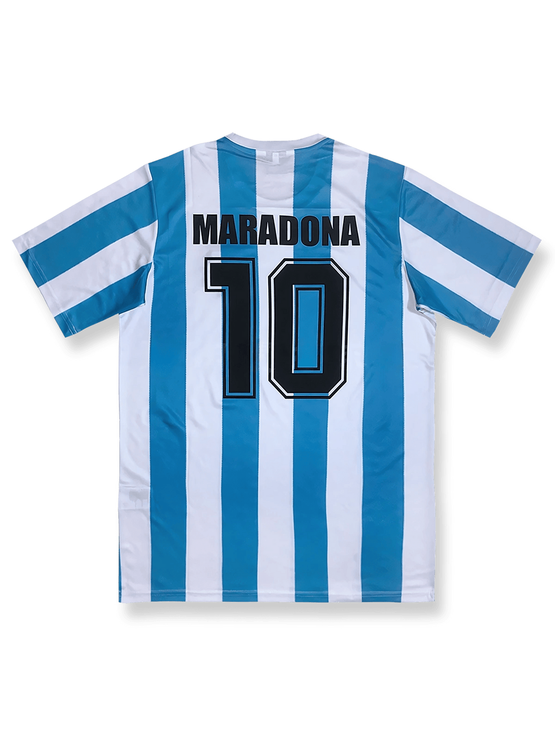 製品画像：1998 年ワールドカップ アルゼンチン代表 10 番マラドーナ ユニフォームの反面図