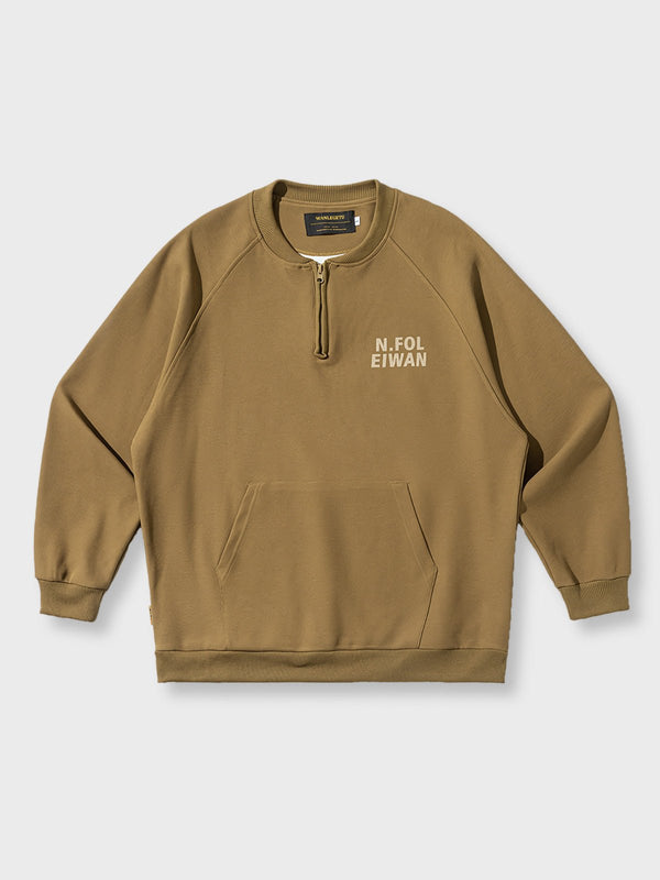 Half-zip sweatshirt available in two colors