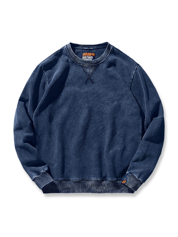 Crew neck washed sweatshirt