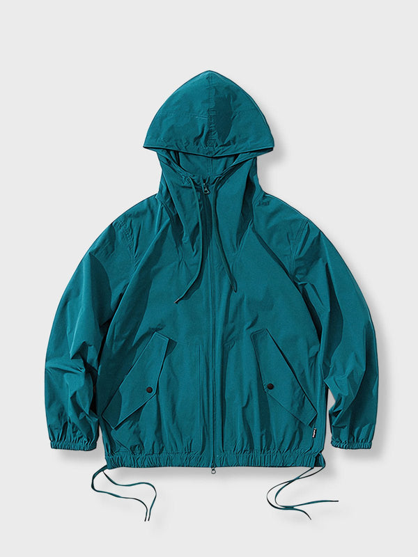 Hooded windproof jacket available in 4 colors