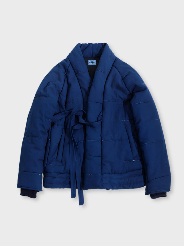 Indigo dyed quilted hanten jacket