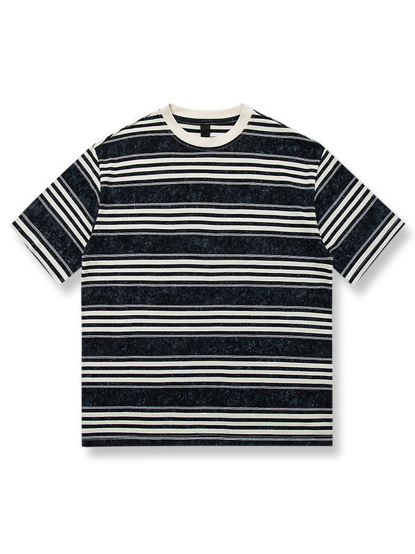 Heavyweight gradient stripe T-shirt