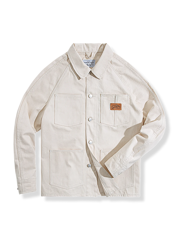 PESSOA | White hunting denim jacket