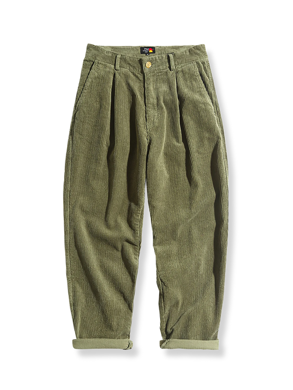 PESSOA | All-cotton corduroy straight slacks