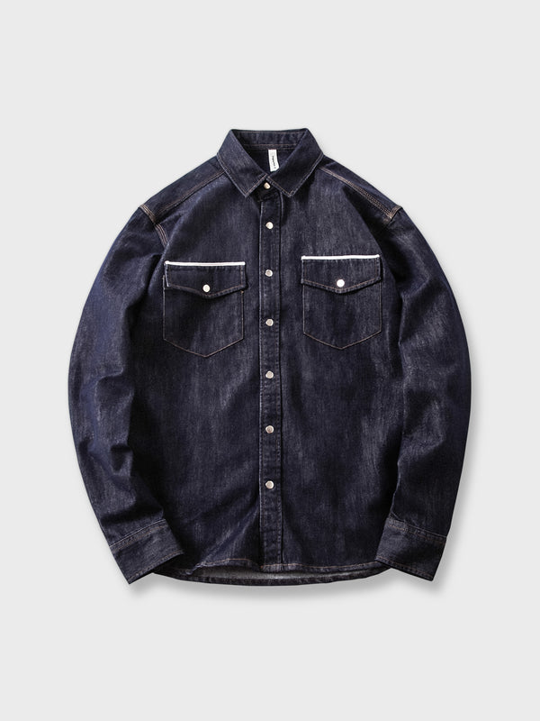 Vintage pocket denim shirt jacket