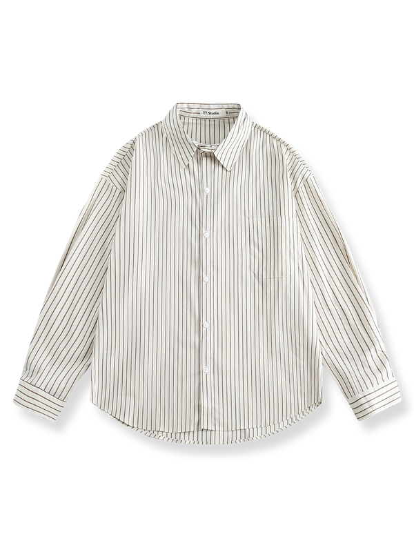 Striped long sleeve shirt in two colors