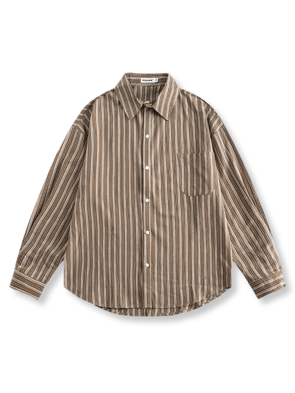 Basic Striped Button-Down Shirt