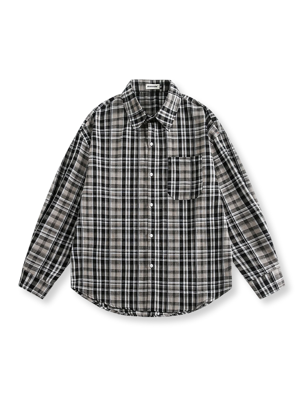 Checked long sleeve shirt