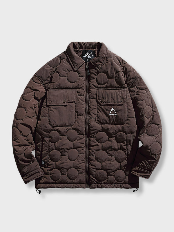 Lightly padded circular quilted work jacket