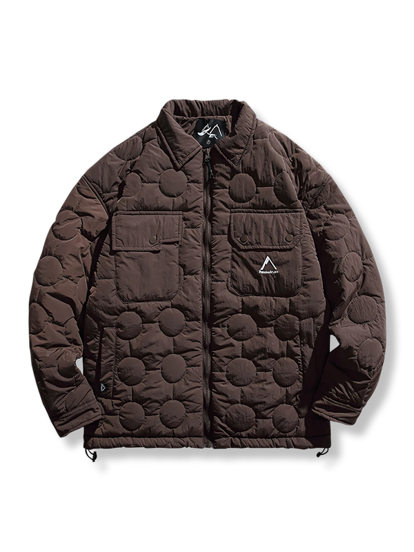 Lightly padded circular quilted work jacket