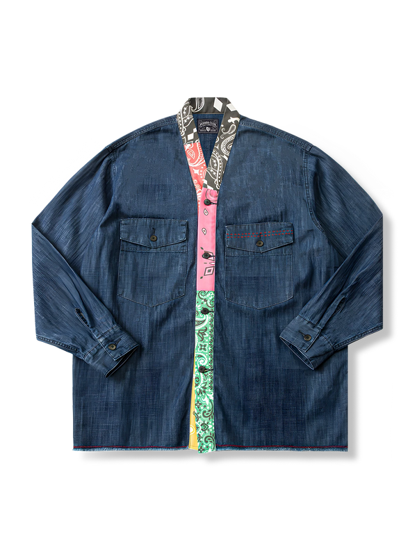 PARDON | Denim hanten with patchwork placket