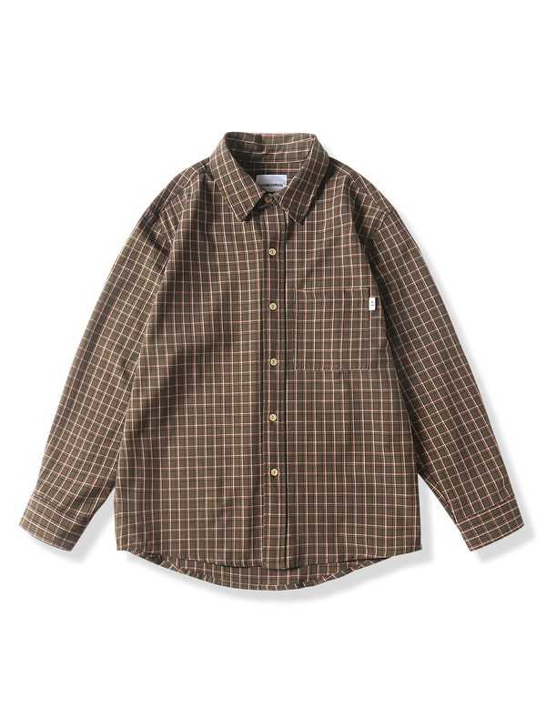 Wrinkle-resistant checked yarn-dyed work shirt