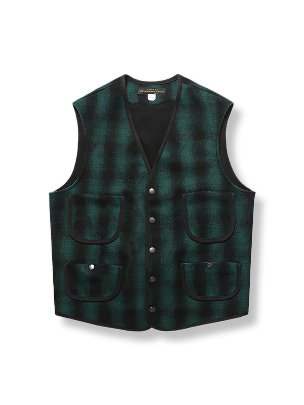 PESSOA | Wool blend check vest