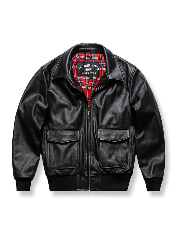 Hodoo | G-1 Checkered Leather Jacket