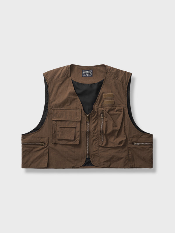 Brown Multi-Pocket Vest