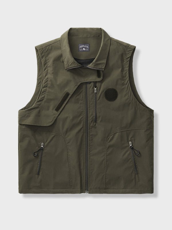 Stand-up collar velcro vest