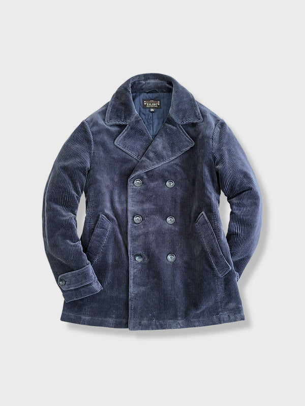 Double-breasted corduroy tailored jacket