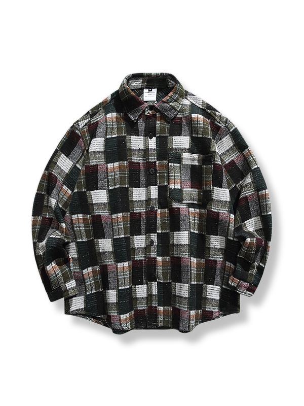 Checked flannel long sleeve shirt