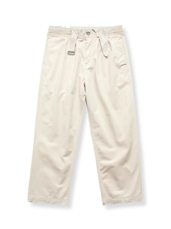 Twill washed plain cargo pants