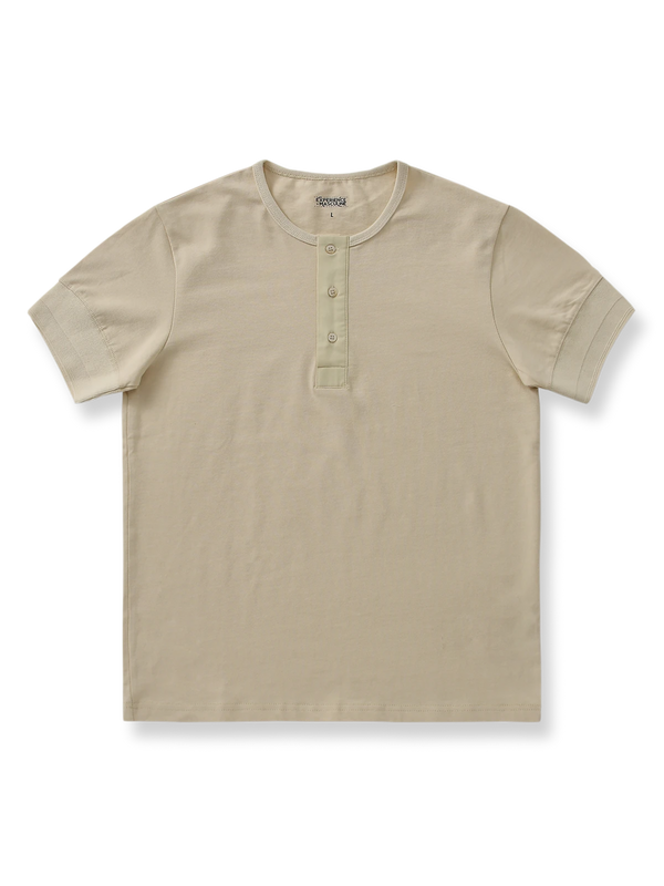 Henley neck T-shirt