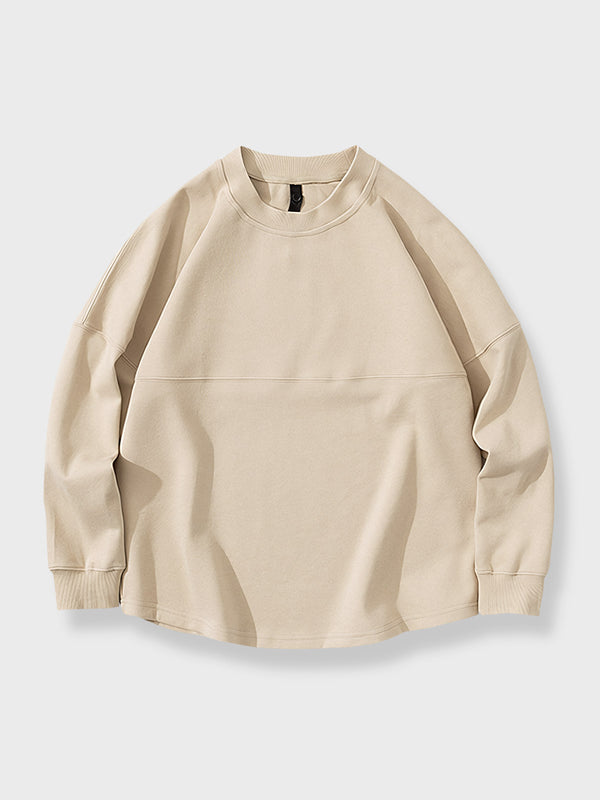 Minimal color block long sleeve sweatshirt