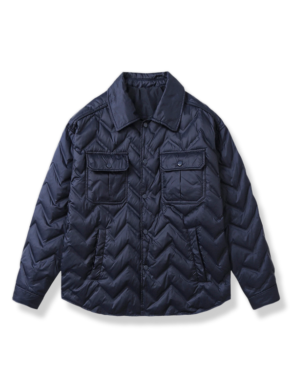 PESSOA | Quilted heavy-duty down shirt jacket