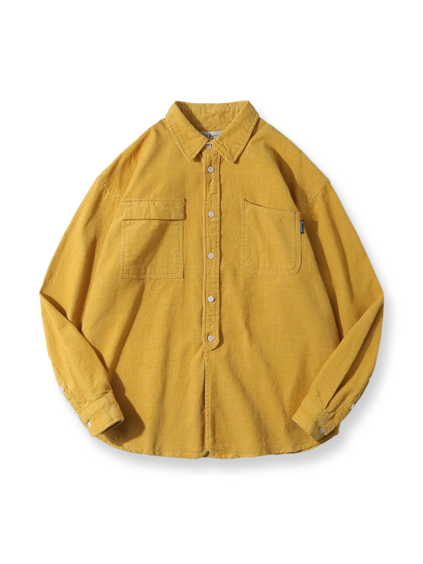 Corduroy long sleeve shirt available in 3 colors