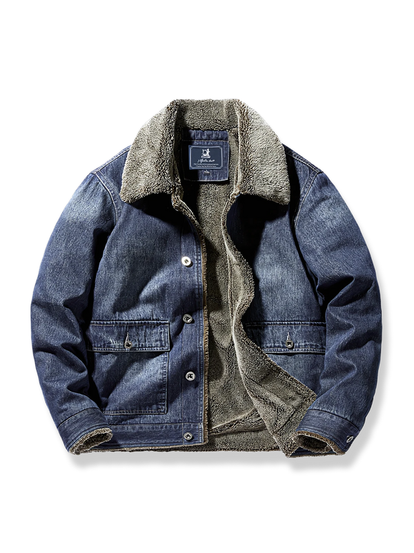 PESSOA | Boa-lined cotton denim jacket