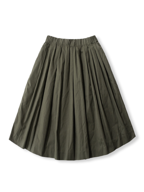 Military green elastic high waist skirt