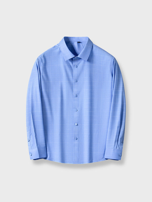 Non-iron classic blue business shirt