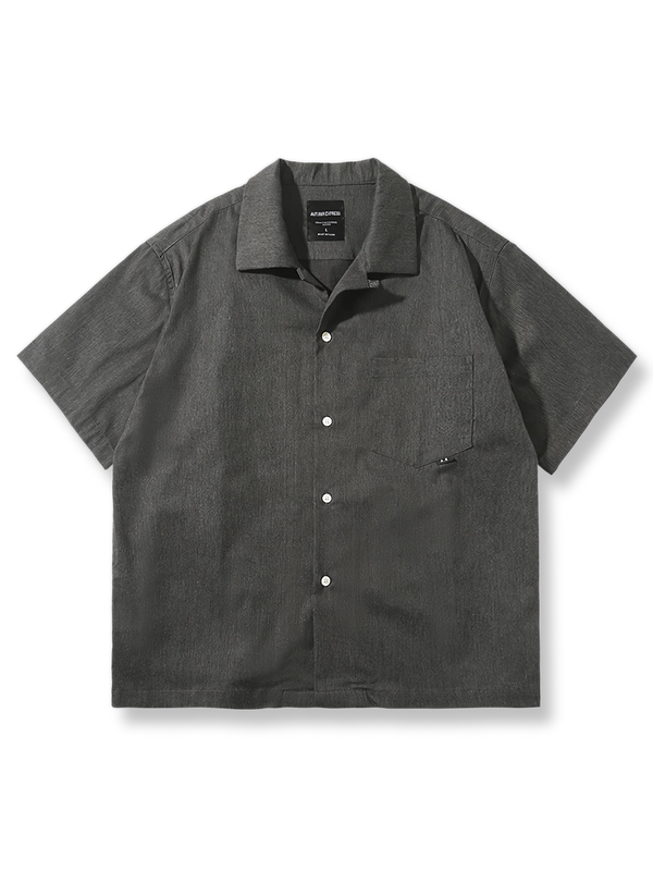 Cuban collar short sleeve shirt