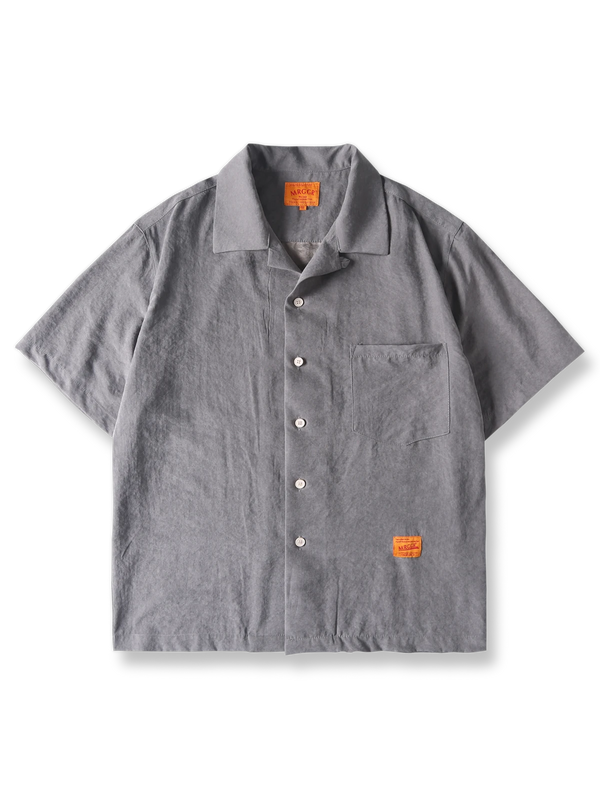 Cuban collar short sleeve shirt