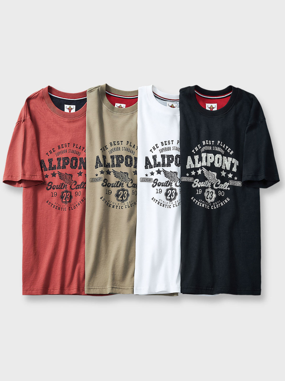 フロントに「ALIPONT」クラックプリントを施したヴィンテージグラフィックTシャツのクローズアップ