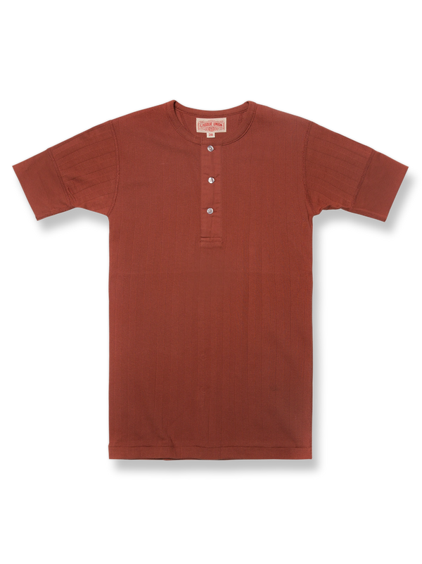 Henley neck slim short sleeve T-shirt