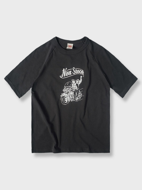 Dropped shoulder motorcycle t-shirt