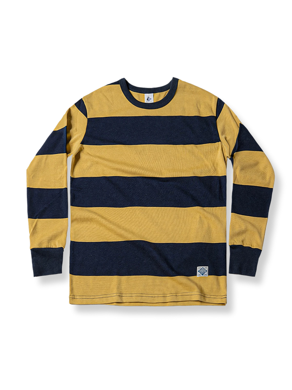 Yellow x blue striped long sleeve T-shirt