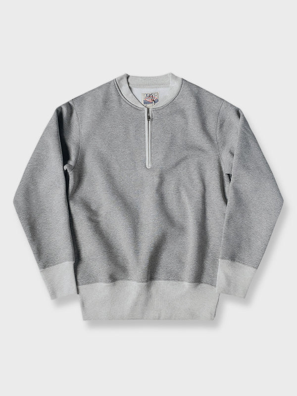 Baseball collar half zip sweatshirt