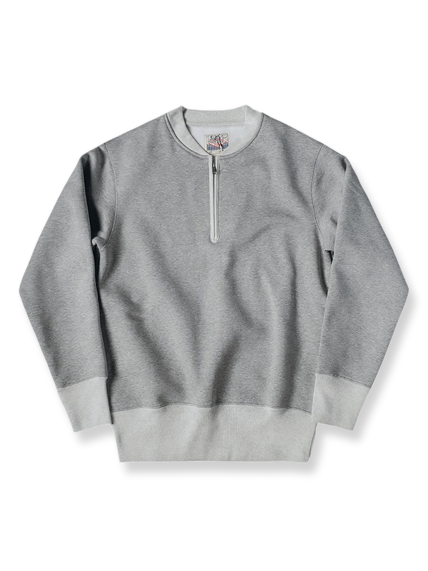 Baseball collar half zip sweatshirt