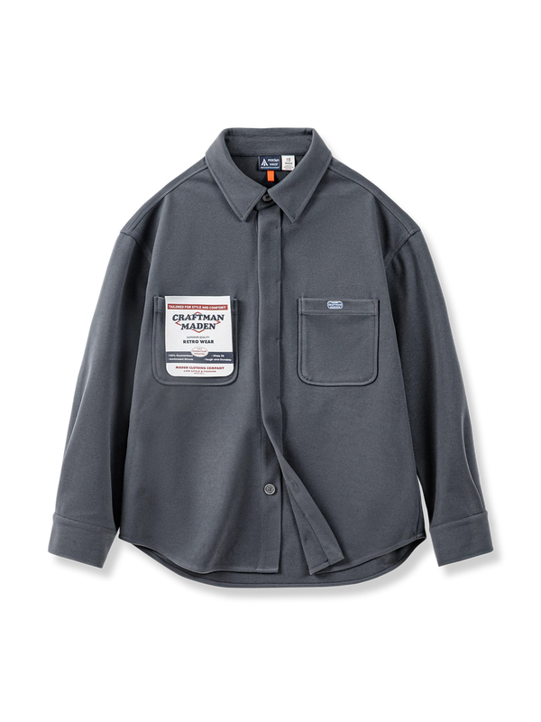 Brushed overshirt with pocket