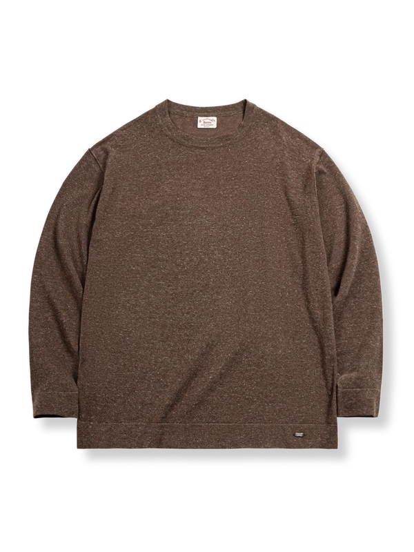 PESSOA | 3-color mixed knit long-sleeve T-shirt