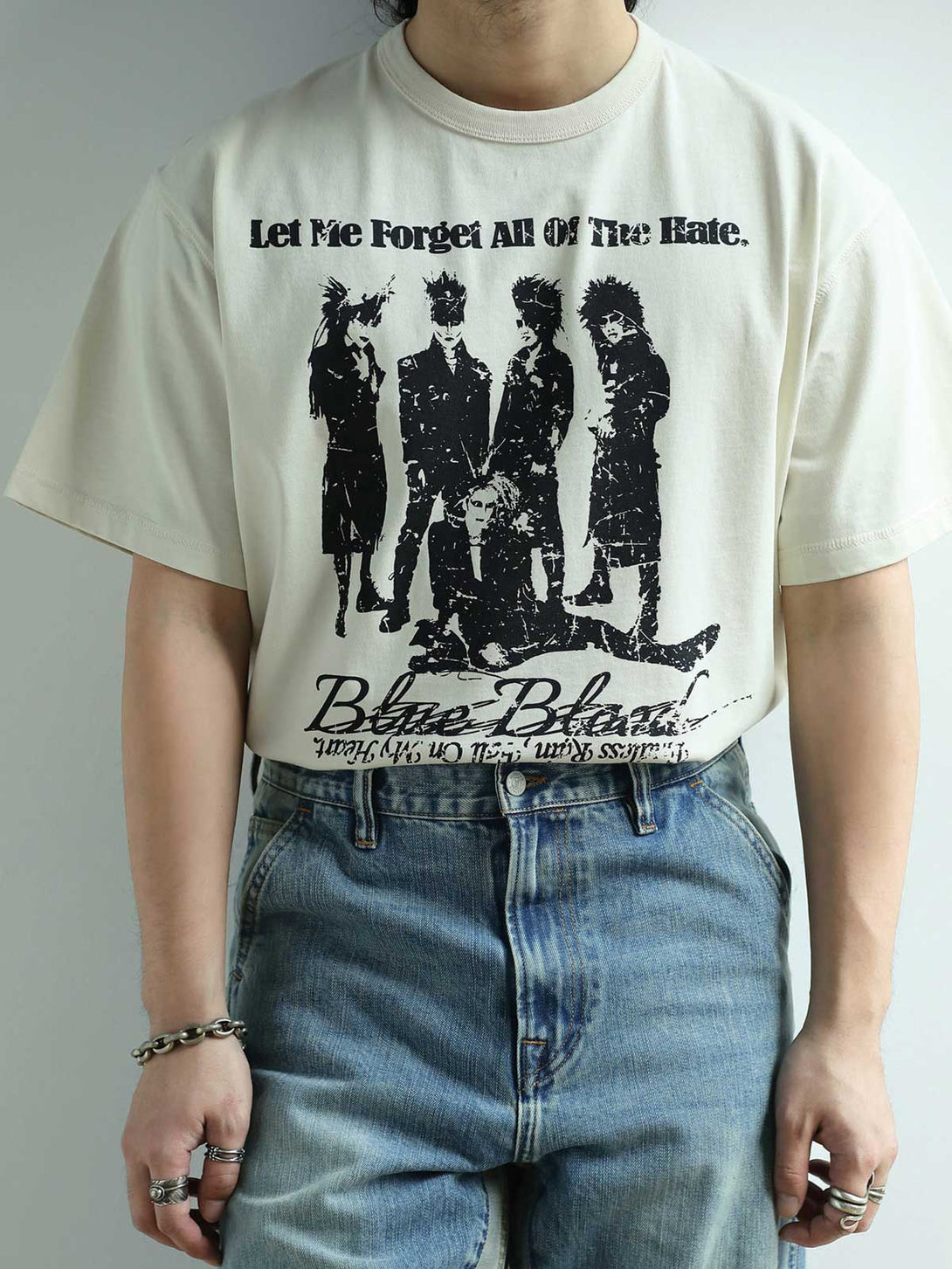 : TシャツのX JAPANシルエットプリントのディテール