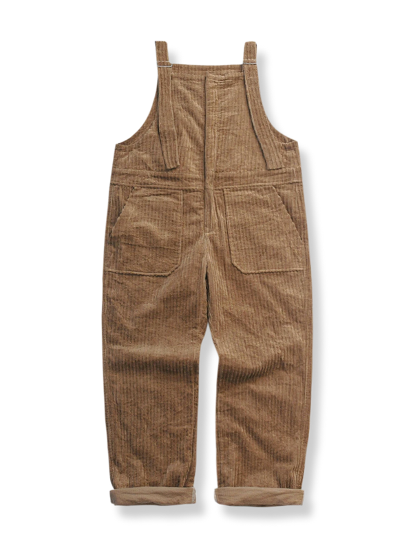 PARDON | Straight corduroy overalls