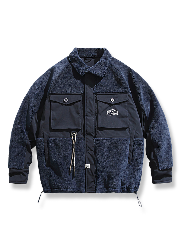 Suede padded jacket