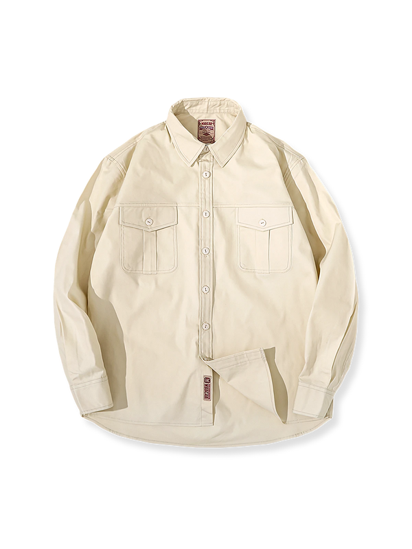 PESSOA | Heavyweight pure cotton accordion pocket shirt