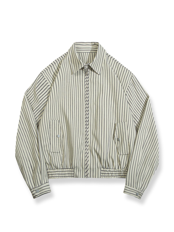 PARDON | Vertical striped collared jacket