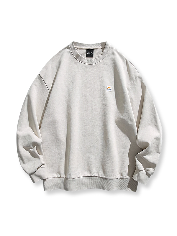 4 plain colors cotton crew neck sweatshirt