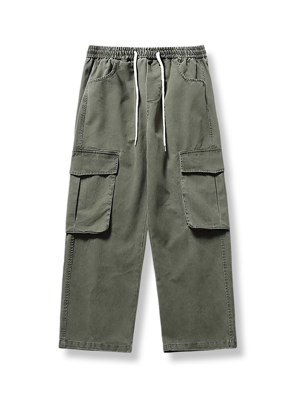 Multi-pocket straight slacks