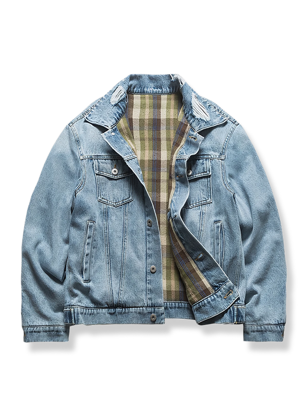 PARDON | Washed distressed denim jacket